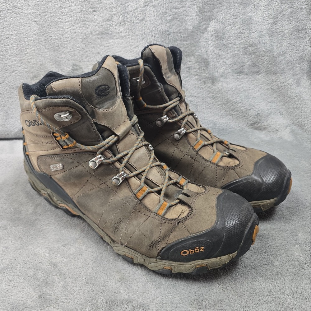 OBOZ BRIDGER MID B-DRY Mens Sz 13 BROWN DRY WATERPROOF  HIKING WORK BOOTS